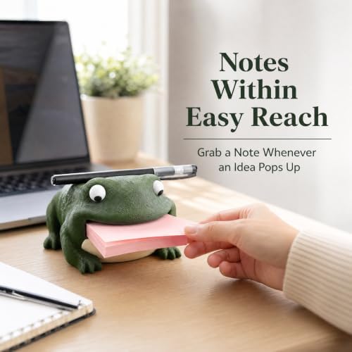 Toad Sticky Note Holder, 3D Printed Desk Organizer