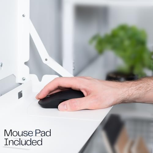 VIVO White Flip Down 24 Inch Keyboard Tray Wall Mount, MOUNT-FDKB1-W