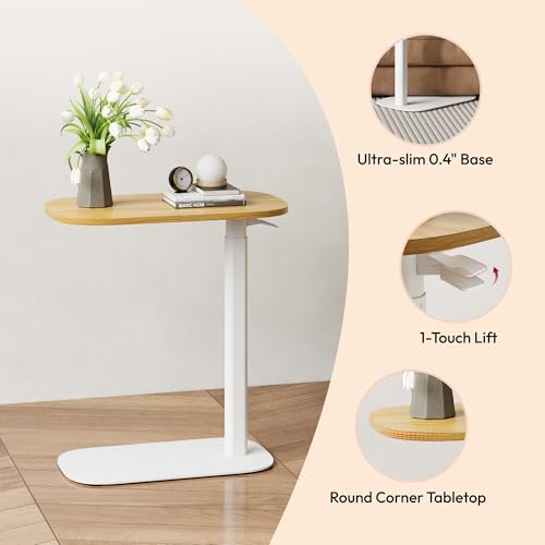 SANODESK 24''Standing Desk Pneumatic Height Adjustable Mobile Overbed Table