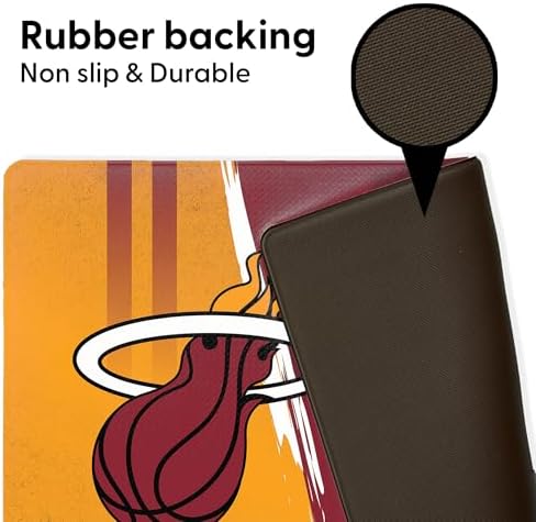 Northwest NBA Miami Heat Embossed Anti-Fatigue Mat, Cushioned Kitchen Floor Rug, Non-Slip PVC Standing Comfort, 18 x 30 in