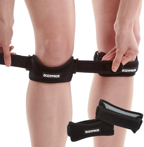 Bodyprox Patella Tendon Knee Strap 2 Pack, Knee Pain Relief Support Brace
