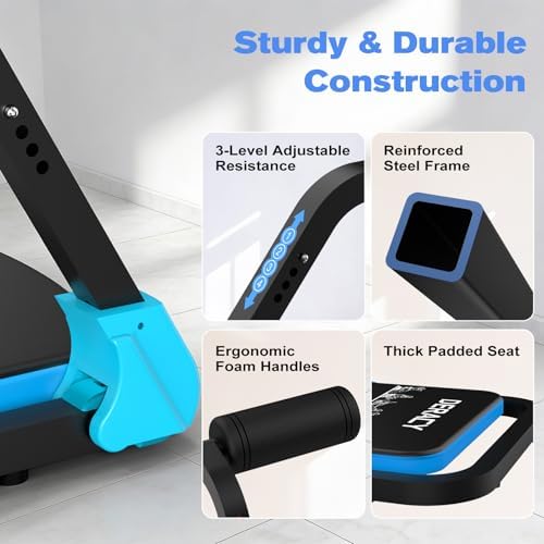 DERACY Sit Up Exercise Equipment, Adjustable Ab Machine, Multi-Functional Sit Up Machine, Ab Workout Equipment, Ab Trainer Machine for Women Men
