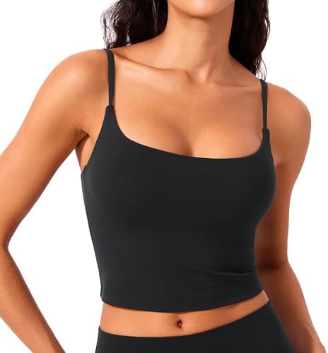 CRZ YOGA Butterlift Scoop Neck Crop Tank Top