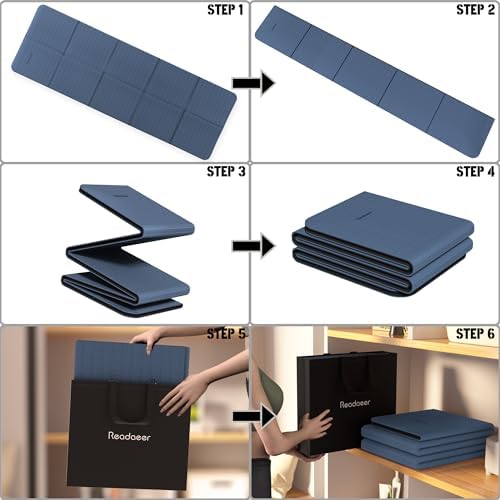Readaeer Double Color Yoga Mat - 72"x24"x0.24" (6mm),Non-Slip TPE Exercise Mat