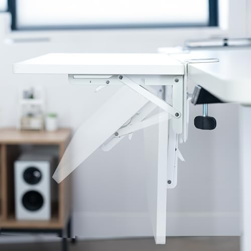 VIVO White Clamp-on 24 x 12 in Desk Extender, DESK-EXT24W