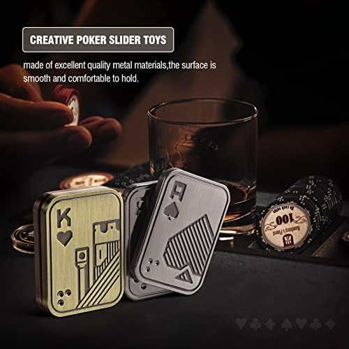 ITOKEY Metal Fidget Toys, EDC Fidget Slider, Poker Push Card, Magnetic