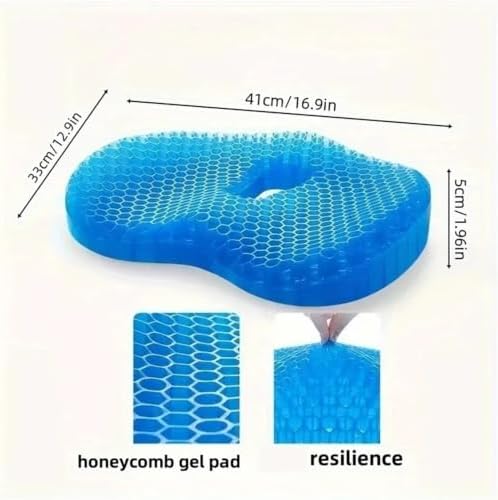 Honeycomb Cooling Seat Cushion – Breathable Ergonomic Chair Pad(With black cloth-B)