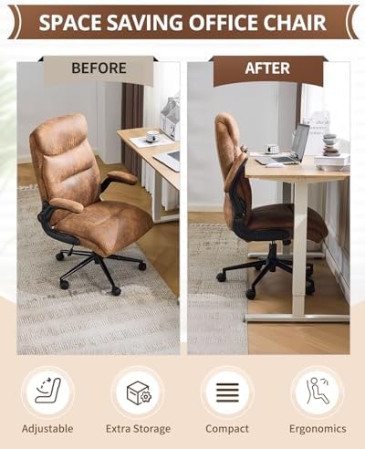 Karl home Ergonomic Office Chair High Back, Bronzing Brown