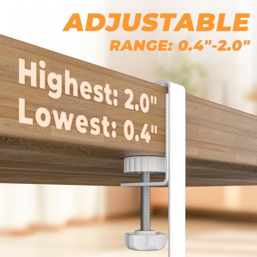 Under Desk Cable Management Tray, 15.7'' No Drill Steel Desk Cable Organizers, Wire Management Tray Cable Management Rack (2 Packs-White)