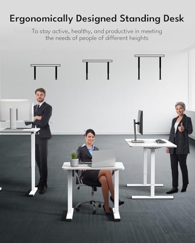 Small Electric Standing Desk, Gaming Desk, 31.5x24 Inch, White