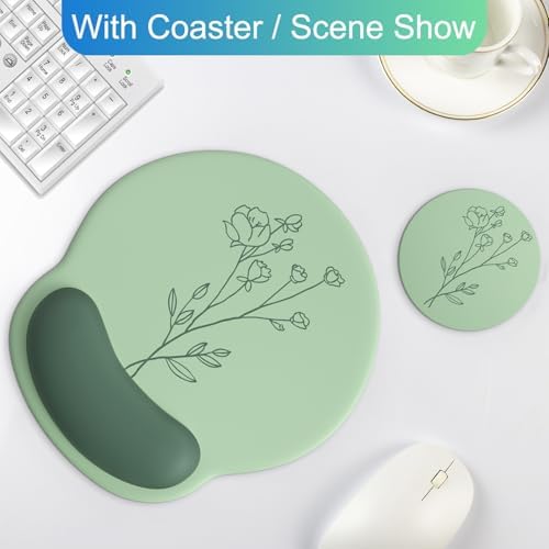 Ergonomic Mouse Pad with Wrist Rest Support,Gel Mouse Pads for Desk