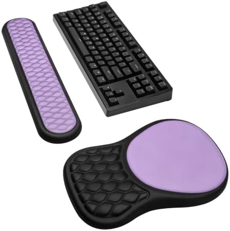 Wrist Rest for Computer Keyboard and Mouse Pad Set with Massage Design