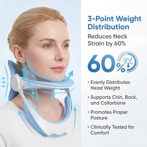 Neck Brace for Neck Pain and Support, Adjustable & Foldable Design