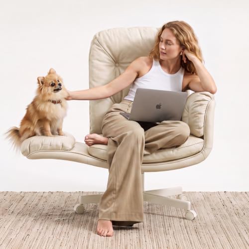 amseatec Big&Tall Office Chair,High Back Criss Cross Chair,5-Gear Armrests