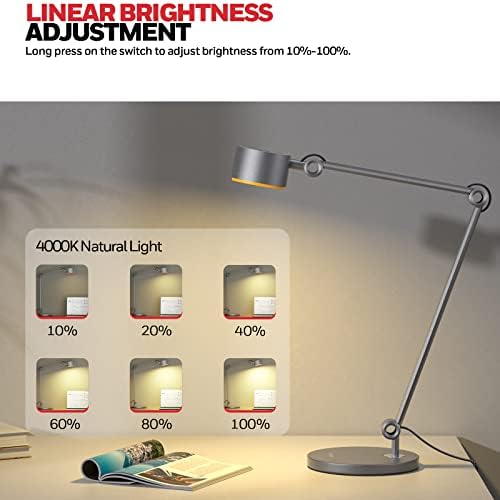 Honeywell 01A Sunturalux LED Desk Lamp with Swing Arm for Desk Craft