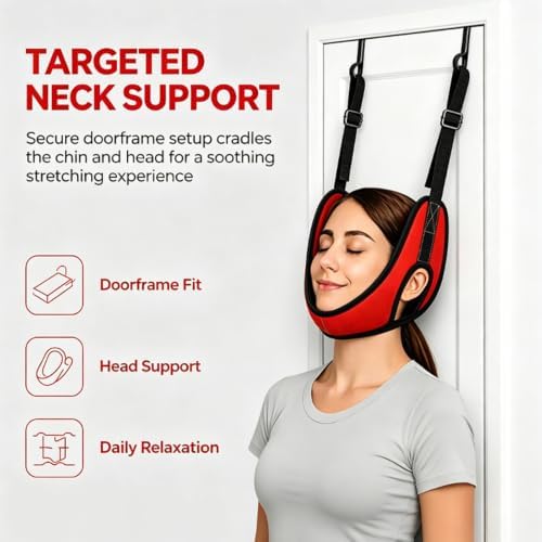 Upgraded Over Door Neck Traction Device, Neck Traction Harness