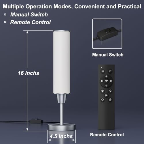 Nukanu Table Lamp with Remote, Nickel