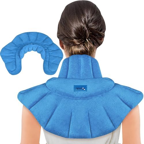 REVIX Neck Heating Pad Microwavable, Weighted Microwave Shoulder Wrap