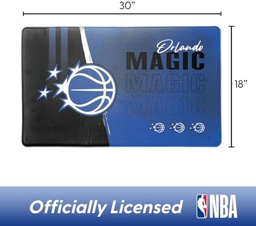 Northwest NBA Orlando Magic Embossed Anti-Fatigue Mat, Cushioned Kitchen Floor Rug, Non-Slip PVC Standing Comfort, 18 x 30 in