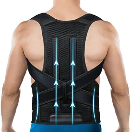 Posture Corrector for Women & Men - Adjustable Back Brace, Lumbar Support for Pain Relief, Scoliosis & Hunchback Correction, Spine Alignment Aid M(29"-33")