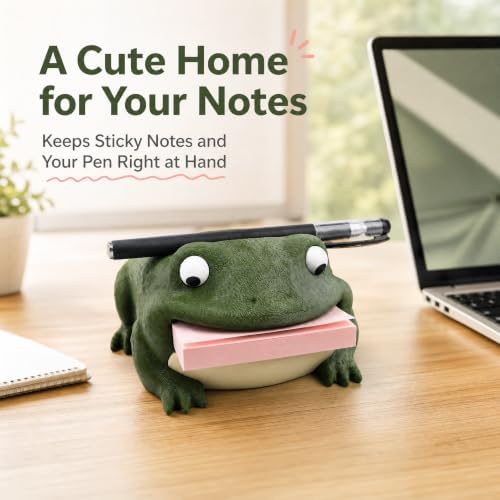 Toad Sticky Note Holder, 3D Printed Desk Organizer