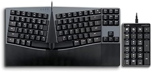 Perixx Wired Low Profile Ergonomic Mechanical Keyboard with Low Profile Mechanical Backlit Keypad