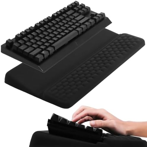 Keyboard Stand with Wrist Rest, Ergonomic Memory Foam Support, Black