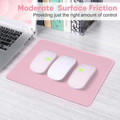 Mouse Pad with Anti-fray Stitching,10.2 * 8.3 in Pink