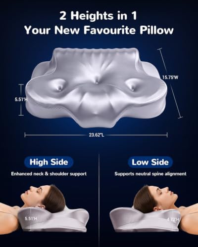 Cervical Neck Pillow for Neck Pain Relief, Memory Foam Pillows