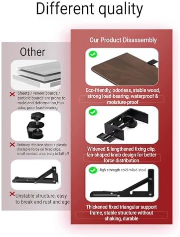 Desk Extender Tray, Clamp On Desk Shelf, Extension with Storage Drawer, Table Desk Arm Rest, Clamp On Keyboard Tray, Workstation Organizer(Color2,32x9in/80x24cm)