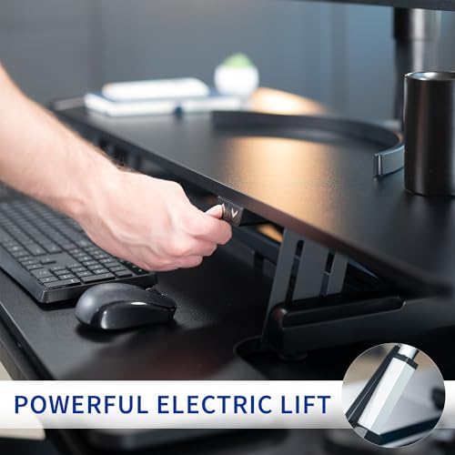 VIVO Black 47 inch Electric Desk Converter, DESK-VE48B
