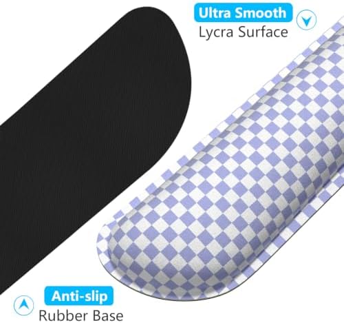 Dapesuom Enlarge Keyboard Wrist Rest, Memory Foam Wrist Cushion for Support, Cute Typing Pain Relief Keyboard Mouse Pad Rests Set with Non-Slip Base for Gaming Laptop Office Computer, Lilac Grey