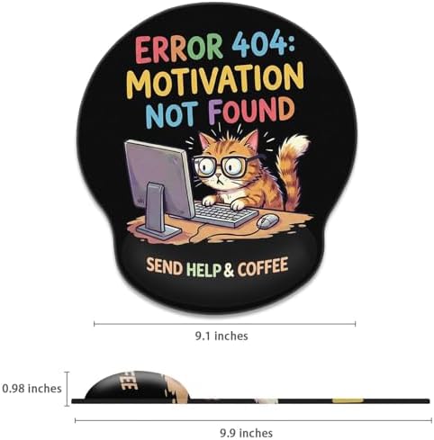 Britimes Ergonomic Mouse Pad with Wrist Support, Funny Cat