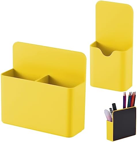 KITANIS Magnetic Pen Holder,2 Pack Magnetic Dry Erase Marker Holder with Generous Compartments,Strong Magnet Storage Marker Pen Pencil Organizer for Refrigerator,Whiteboard,Locker Accessories