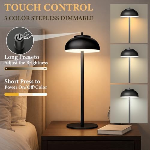 Cordless Table Lamps Rechargeable,Battery Operated Light LED 2 Pack