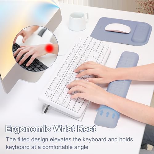 MOSISO Keyboard Stand&Wrist Rest Support for Keyboard &Mouse Pad Set