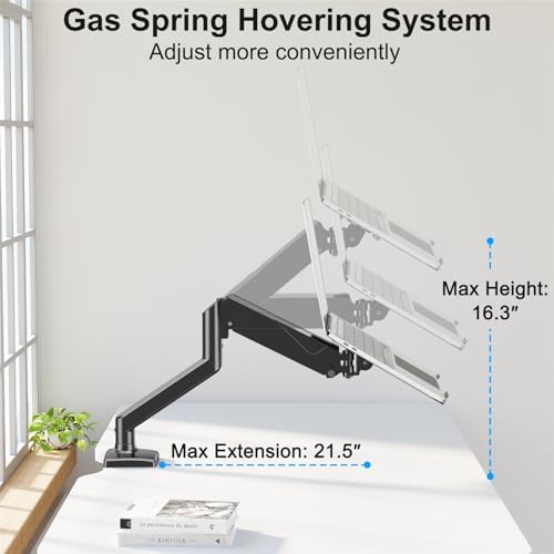 Laptop Stand Desk Mount, 2 in 1 Function, Single Monitor Mount