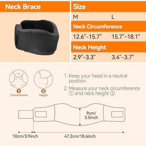 Neck Brace for Sleeping,Soft Foam Cervical Collar Neck Support