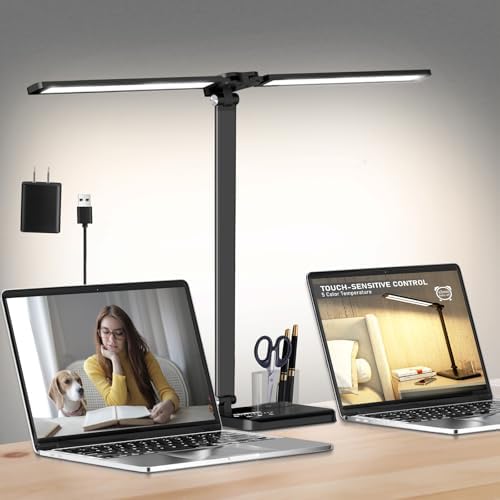 Dimmable LED Desk Lamp with USB Charging Port Bright 50 Lighting Modes