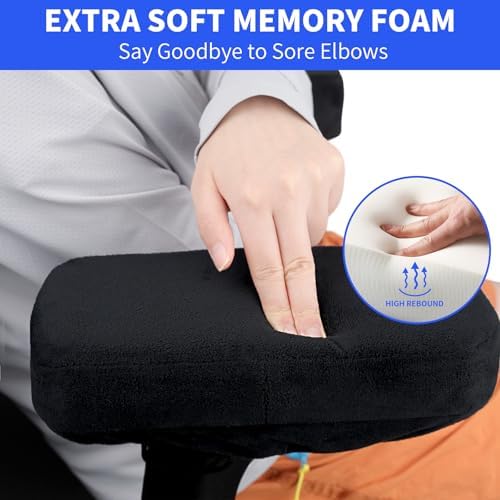 YOUFi Office Chair Arm Covers,Extra Soft Velvet Armrest Cushion,Set of 2