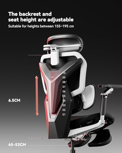 AutoFull G7 Gaming Chair - 3-Zone Lumbar, 22-Point Adjustment, Breathable Mesh, Custom Backplate, 720° Armrests, BIFMA Certified Ergonomic, 140° Recline, IGR Certified, Niko Endorsed - Black
