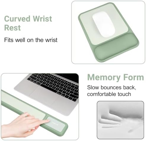MOSISO Color Scheme Wrist Rest Support for Mouse Pad&Keyboard Set