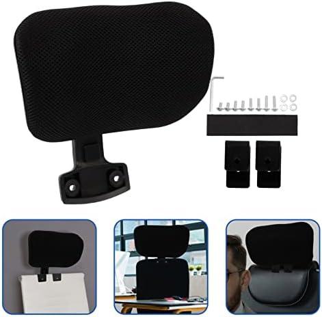 Operitacx Office Computer Chair Headrest, Adjustable Height, Black Mesh