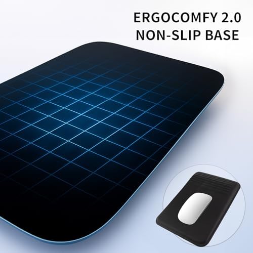 Ergonomic Mouse Pad with Wrist Rest Set, Super Soft Memory Foam Relief-Pain for Computer Keyboard, Non-Slip Arm Palm Rests Cushion PU Base for Office and Home (Classic Gray)