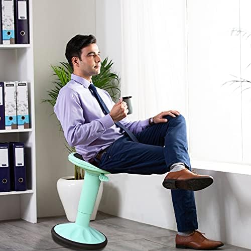 Giantex Wobble Stools for Classroom Seating, Wiggle Stool with Adjustable Height, 24 Inch Active Learning Stool, Sitting Balance Chair for School, Office Stand Up, Flexible Seating Wobble Chair(Green)