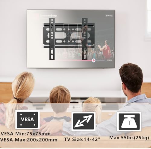 Fixed TV Wall Mount for 14-42" TVs Low Profile Wall Mount TV Bracket
