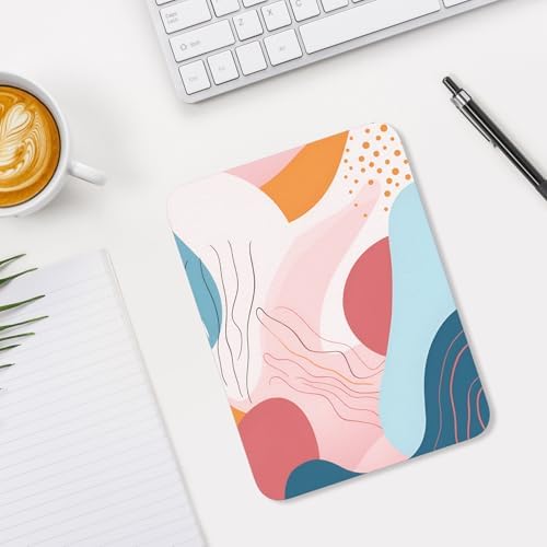 Small Mouse Pad, Mini Mouse Pad 6 x 8 Inch, Thick Rubber Waterproof Mouse Mat, Cute Mousepad for Women Men Wireless Mouse Laptops Home Office, Color Abstract