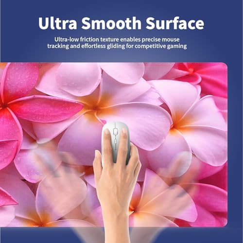 Girly Tropical Plumeria Flowers Large Mouse Pad, Bliss Close-up Desk Mat