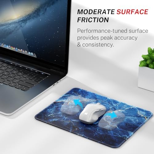 MROCO Essential Office & Gaming Mouse Pad, 8.5 x 11 Inch, Ocean Marble
