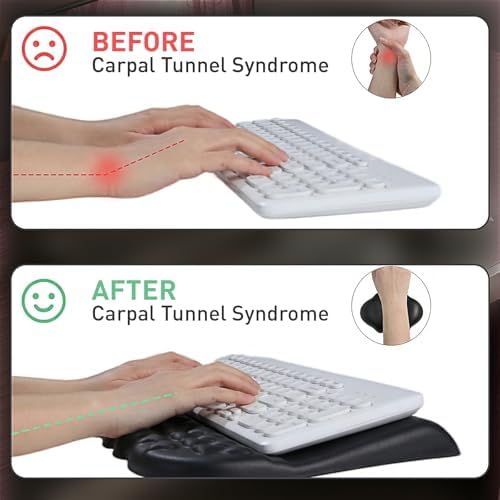 Tsciute Keyboard Stand with Wrist Rest, Pumpkin Mouse Pad & Bat Wrist Rest